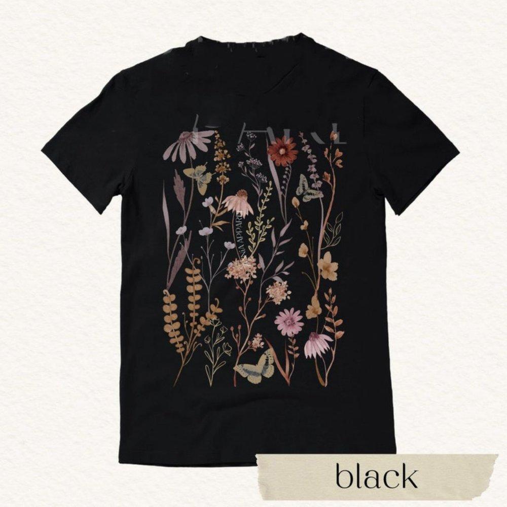Pressed Flowers Shirt, Tshirt Flowers,  Pressed Flowers, Goblincore Shirt